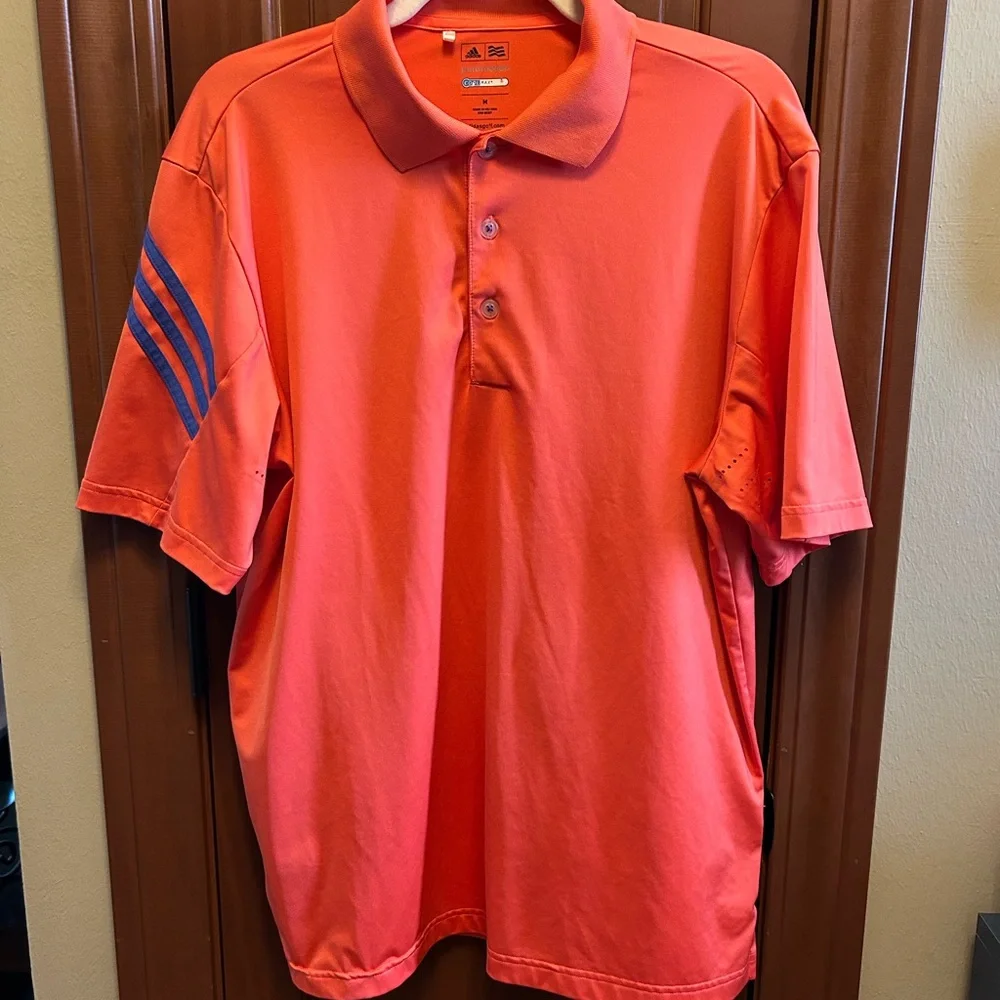 3 Men’s Adidas Pure Motion Golf Polos- White/Lime Green Orange, & Lt. Purple⛳️⛳️ - Picture 6 of 14